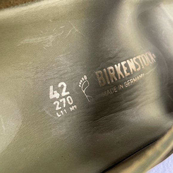 Birkenstock Big Buckle Sandals - Olive Green Leather - Size 42/Women’s 11 NIB - Picture 8 of 9